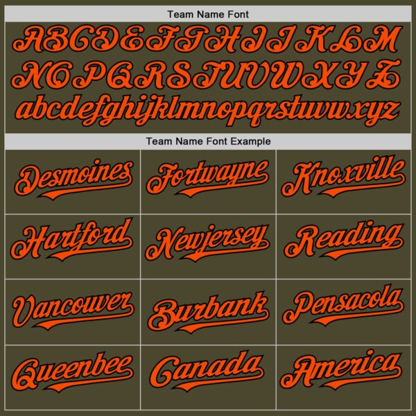 Custom Olive Orange-Black Authentic Sleeveless Salute To Service Baseball Jersey