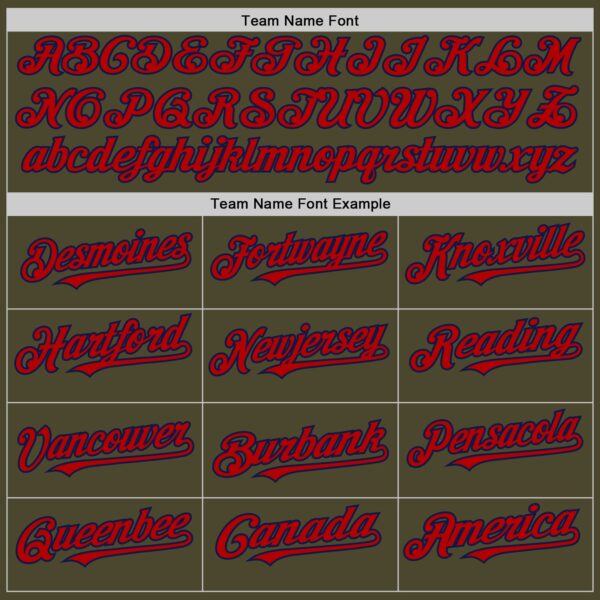 Custom Olive Red-Navy Authentic Sleeveless Salute To Service Baseball Jersey