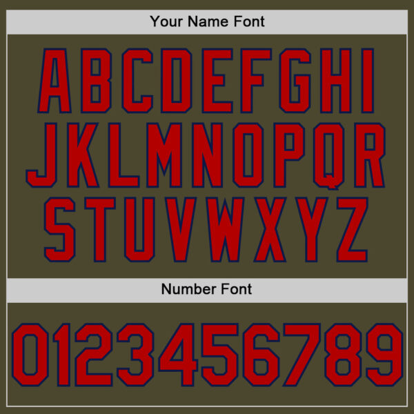 Custom Olive Red-Navy Authentic Sleeveless Salute To Service Baseball Jersey