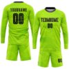 Custom Neon Green Black Sublimation Soccer Uniform Jersey