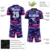 Custom Figure White-Pink Sublimation Soccer Uniform Jersey
