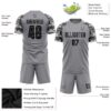 Custom Gray Black-Camo Sublimation Soccer Uniform Jersey
