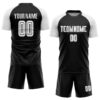 Custom Black White Sublimation Soccer Uniform Jersey