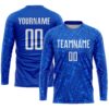 Custom Royal White Sublimation Soccer Uniform Jersey