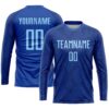 Custom Royal Light Blue Sublimation Soccer Uniform Jersey