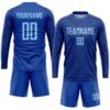 Custom Royal Light Blue Sublimation Soccer Uniform Jersey