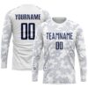 Custom White Navy Sublimation Soccer Uniform Jersey