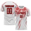 Custom White Red-Black Sublimation Soccer Uniform Jersey