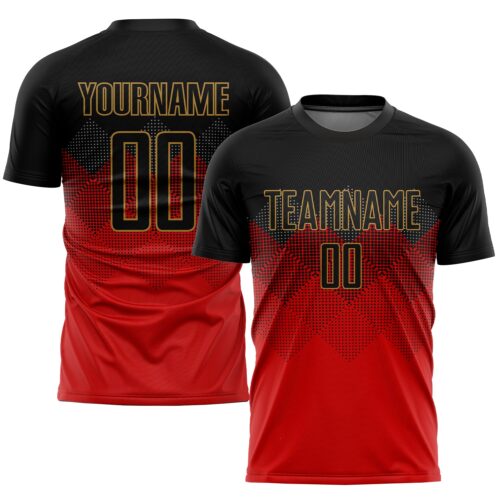 Soccer0109_f1ee14bd-ceaf-4042-a878-c573c73f2bcf Custom Red Black-Old Gold Sublimation Soccer Uniform Jersey