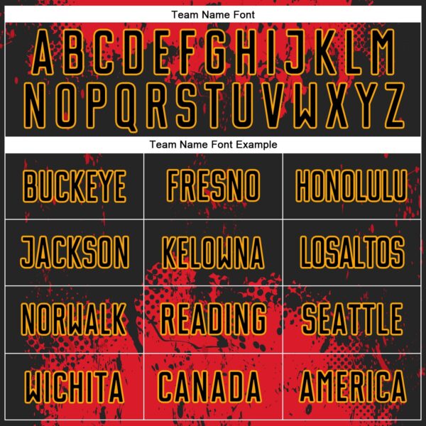 Custom Black Red-Gold Sublimation Soccer Uniform Jersey