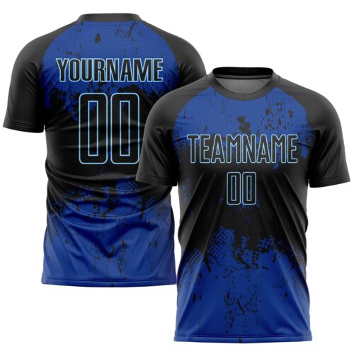Soccer0125_ee70e823-51bf-46ad-b33c-6b225dd904a6 Custom Black Black-Royal Sublimation Soccer Uniform Jersey