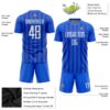 Custom Royal White Sublimation Soccer Uniform Jersey