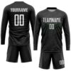 Custom Black White-Neon Green Sublimation Soccer Uniform Jersey