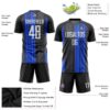 Custom Black White-Royal Sublimation Soccer Uniform Jersey