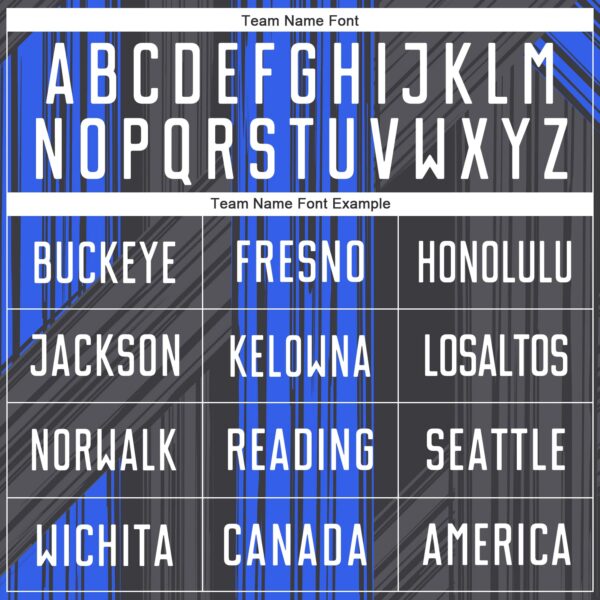 Custom Black White-Royal Sublimation Soccer Uniform Jersey