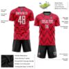 Custom Red White-Black Sublimation Soccer Uniform Jersey