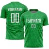 Custom Kelly Green White Sublimation Soccer Uniform Jersey