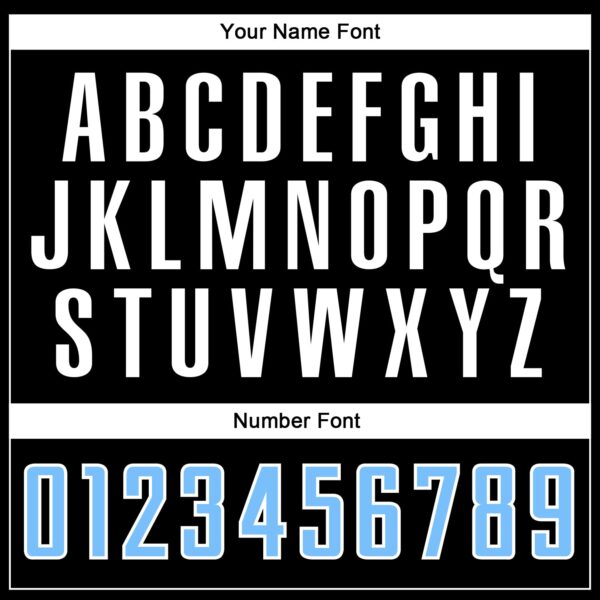 Custom Black Light Blue-White Sublimation Split Fashion Soccer Uniform Jersey