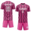 Custom Pink White Sublimation Soccer Uniform Jersey