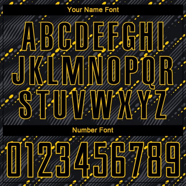 Custom Black Black-Gold Sublimation Soccer Uniform Jersey