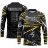 Custom Black Black-Gold Sublimation Soccer Uniform Jersey