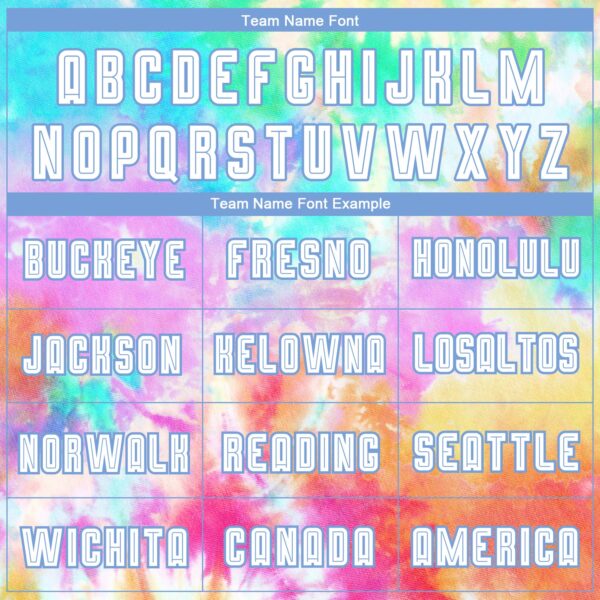 Custom Tie Dye White-Light Blue Sublimation Soccer Uniform Jersey