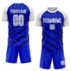 Custom Royal White-Navy Sublimation Soccer Uniform Jersey