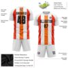 Custom White Black-Orange Sublimation Soccer Uniform Jersey