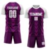 Custom Purple White Sublimation Soccer Uniform Jersey