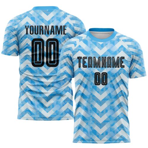 Soccer0328_f58c714d-3129-4693-820b-63908458aacf Custom Light Blue Black-White Home Sublimation Soccer Uniform Jersey