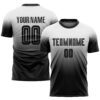 Soccer0330 Custom White Black Sublimation Fade Fashion Soccer Uniform Jersey