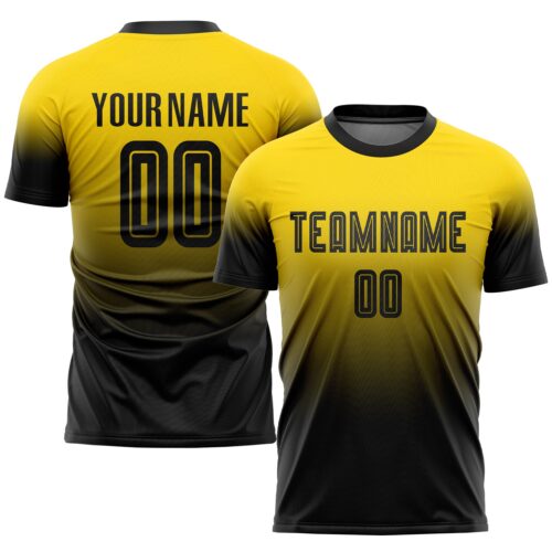 Soccer0333_2debd785-c40c-4504-a461-4ba4ee983150 Custom Gold Black Sublimation Fade Fashion Soccer Uniform Jersey