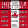 Custom Red White-Black Sublimation Canadian Flag Soccer Uniform Jersey