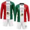 Custom Kelly Green White Red-Black Sublimation Mexican Flag Soccer Uniform Jersey