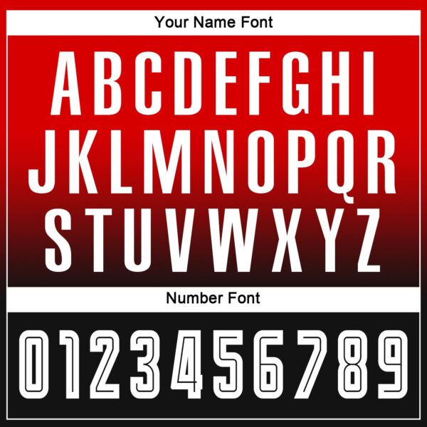 Custom Red White-Black Sublimation Long Sleeve Fade Fashion Soccer Uniform Jersey