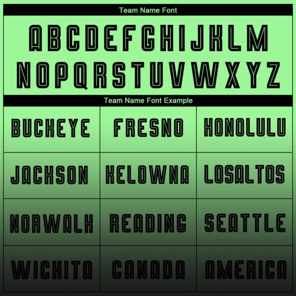 Custom Pea Green Black Sublimation Long Sleeve Fade Fashion Soccer Uniform Jersey