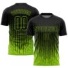 Custom Neon Green Black Sublimation Soccer Uniform Jersey