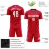 Custom Red White Sublimation Soccer Uniform Jersey