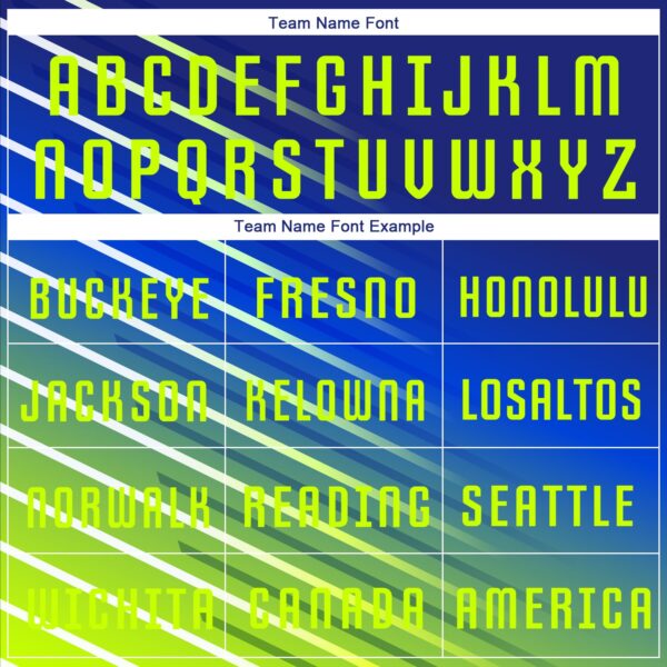 Custom Royal Neon Green Sublimation Soccer Uniform Jersey