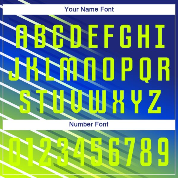 Custom Royal Neon Green Sublimation Soccer Uniform Jersey