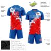 Custom Royal Red-White Sublimation Soccer Uniform Jersey