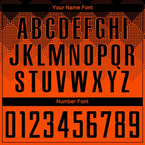 Custom Orange Black Gradient Square Shape Sublimation Soccer Uniform Jersey