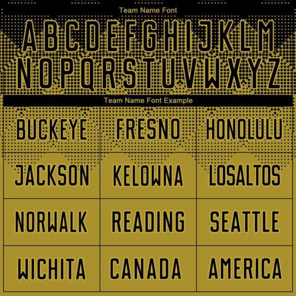 Custom Old Gold Black Sublimation Soccer Uniform Jersey