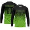Custom Neon Green Black Sublimation Soccer Uniform Jersey