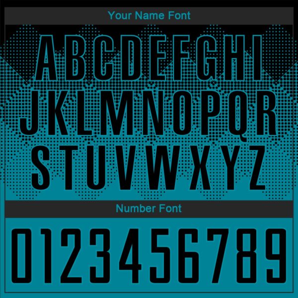 Custom Teal Black Sublimation Soccer Uniform Jersey