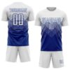 Custom Royal White Sublimation Soccer Uniform Jersey