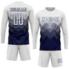 Custom Navy White Sublimation Soccer Uniform Jersey