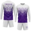 Custom Purple White Sublimation Soccer Uniform Jersey