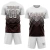 Custom Brown White Sublimation Soccer Uniform Jersey