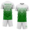 Custom Grass Green White Sublimation Soccer Uniform Jersey